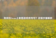 如何在Steam上查看游戏序列号？详细步骤解析