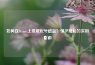 如何在Steam上隐藏账号信息？保护隐私的实用指南