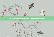 斗战神爱玩等级大礼包，解锁游戏新境界