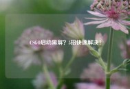CSGO启动黑屏？5招快速解决！