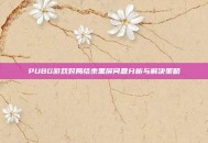 PUBG游戏对局结束黑屏问题分析与解决策略