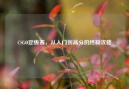 CSGO定级赛，从入门到高分的终极攻略