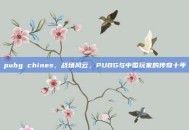 pubg chines，战场风云，PUBG与中国玩家的传奇十年