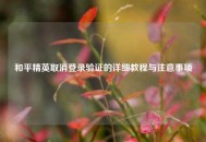 和平精英取消登录验证的详细教程与注意事项