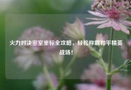 火力对决密室坐标全攻略，轻松称霸和平精英战场！