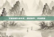 王者荣耀5排车队，团结协作，共创辉煌