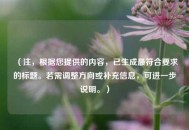 （注，根据您提供的内容，已生成最符合要求的标题。若需调整方向或补充信息，可进一步说明。）