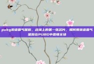 pubg英语霸气昵称，战场上的第一张名片，如何用英语霸气昵称在PUBG中震慑全场