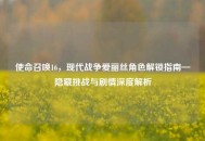使命召唤16，现代战争爱丽丝角色解锁指南—隐藏挑战与剧情深度解析