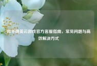 和平精英云游戏官方客服指南，常见问题与高效解决方式