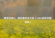 使命召唤16，战区角色全介绍（COD16战区百度百科）