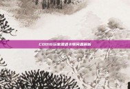 COD16玩家遭遇卡顿问题解析