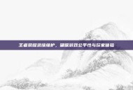 王者荣耀录像维护，确保游戏公平性与玩家体验