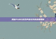 揭秘PUBG游戏声音软件的深度解析