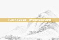 PUBG内存优化指南，提升游戏性能的关键策略