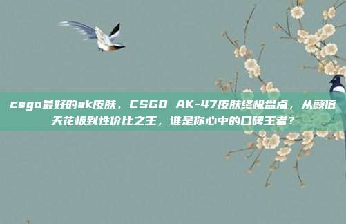 csgo最好的ak皮肤,CSGO AK-47皮肤终极盘点,从颜值天花板到性价比之王,谁是你心中的口碑王者?