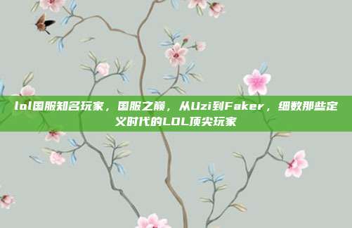 lol国服知名玩家,国服之巅,从Uzi到Faker,细数那些定义时代的LOL顶尖玩家