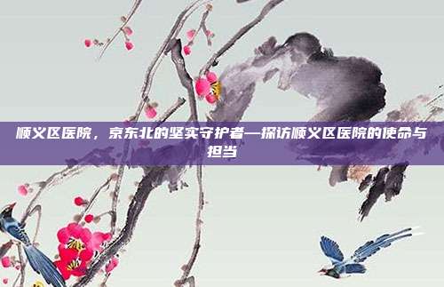 顺义区医院,京东北的坚实守护者—探访顺义区医院的使命与担当