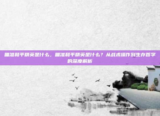 瞄准和平精英是什么,瞄准和平精英是什么?从战术操作到生存哲学的深度解析
