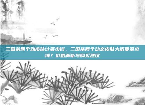 三国杀两个动皮估计多少钱,三国杀两个动态皮肤大概要多少钱?价格解析与购买建议