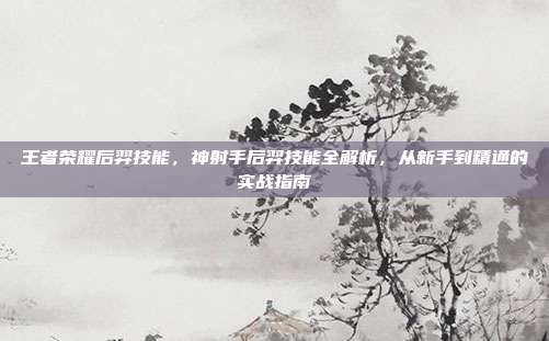 王者荣耀后羿技能,神射手后羿技能全解析,从新手到精通的实战指南