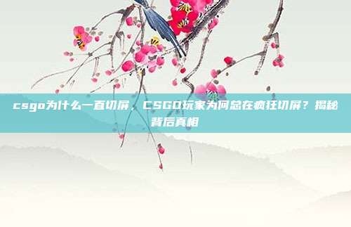 csgo为什么一直切屏,CSGO玩家为何总在疯狂切屏?揭秘背后真相