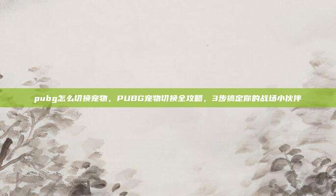 pubg怎么切换宠物,PUBG宠物切换全攻略,3步搞定你的战场小伙伴