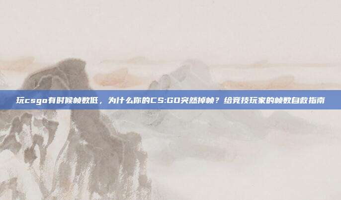 玩csgo有时候帧数低,为什么你的CS:GO突然掉帧?给竞技玩家的帧数自救指南