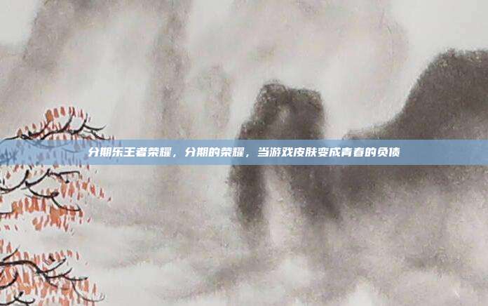 分期乐王者荣耀,分期的荣耀,当游戏皮肤变成青春的负债