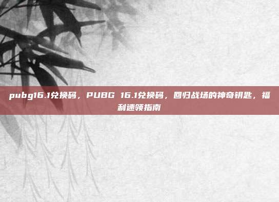 pubg16.1兑换码,PUBG 16.1兑换码,回归战场的神奇钥匙,福利速领指南