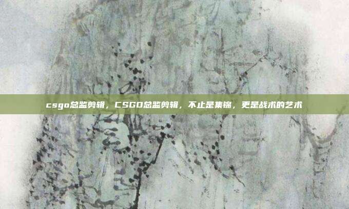 csgo总监剪辑,CSGO总监剪辑,不止是集锦,更是战术的艺术