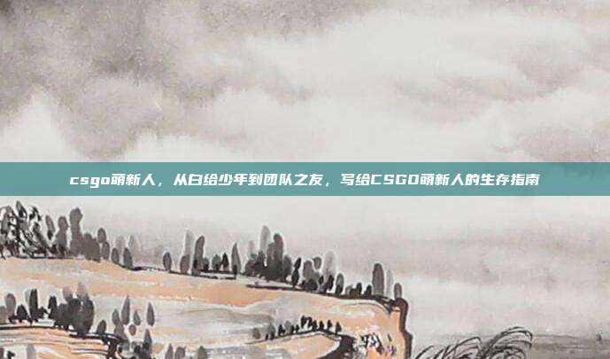 csgo萌新人,从白给少年到团队之友,写给CSGO萌新人的生存指南