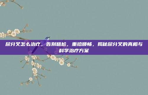 尿分叉怎么治疗,告别尴尬,重拾顺畅,揭秘尿分叉的真相与科学治疗方案