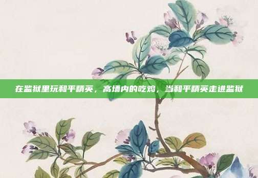 在监狱里玩和平精英,高墙内的吃鸡,当和平精英走进监狱