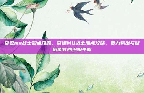 奇迹mu战士加点攻略,奇迹MU战士加点攻略,暴力输出与能抗能打的终极平衡