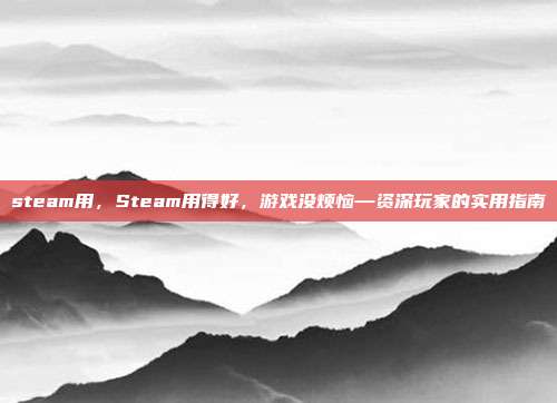 steam用,Steam用得好,游戏没烦恼—资深玩家的实用指南