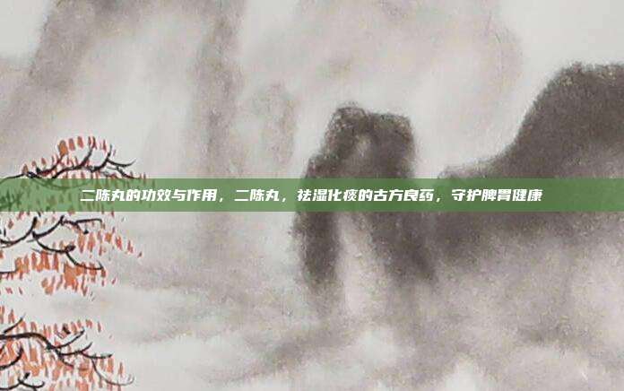 二陈丸的功效与作用,二陈丸,祛湿化痰的古方良药,守护脾胃健康