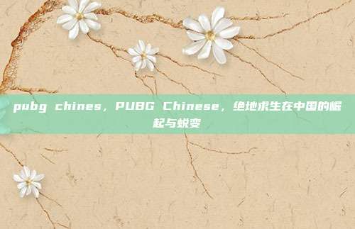 pubg chines,PUBG Chinese,绝地求生在中国的崛起与蜕变