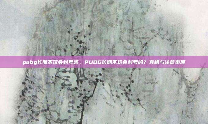 pubg长期不玩会封号吗,PUBG长期不玩会封号吗?真相与注意事项
