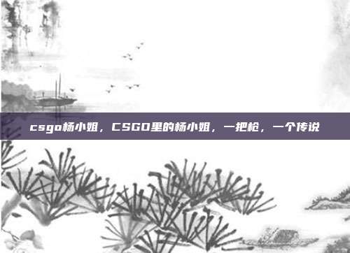 csgo杨小姐,CSGO里的杨小姐,一把枪,一个传说