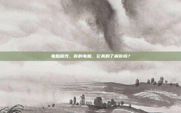 电脑属性,你的电脑,它真的了解你吗?