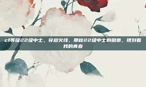 cf等级22级中士,穿越火线,那枚22级中士的勋章,镌刻着我的青春