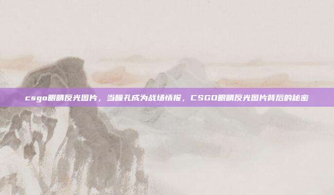 csgo眼睛反光图片,当瞳孔成为战场情报,CSGO眼睛反光图片背后的秘密