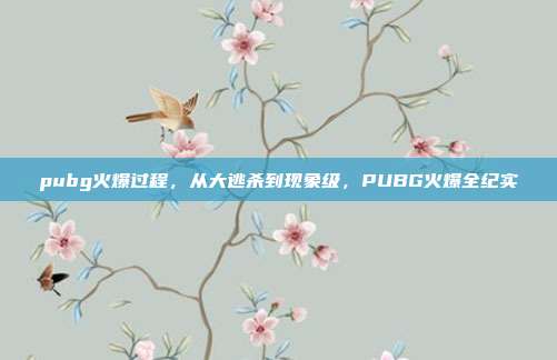 pubg火爆过程,从大逃杀到现象级,PUBG火爆全纪实
