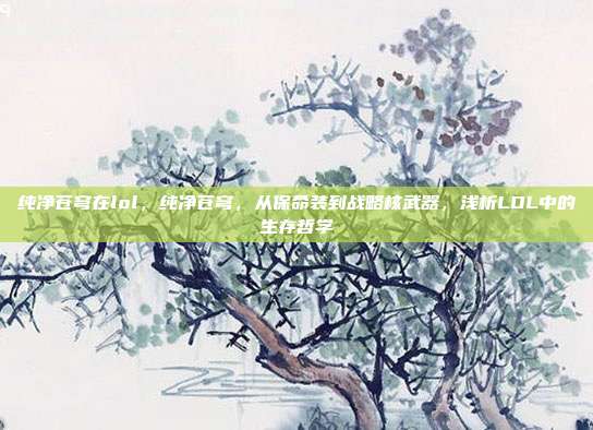 纯净苍穹在lol,纯净苍穹,从保命装到战略核武器,浅析LOL中的生存哲学