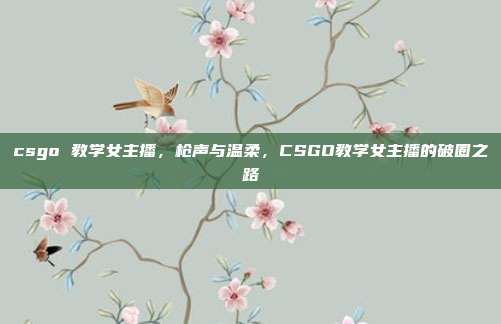 csgo 教学女主播,枪声与温柔,CSGO教学女主播的破圈之路