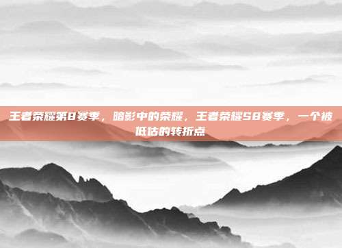 王者荣耀第8赛季,暗影中的荣耀,王者荣耀S8赛季,一个被低估的转折点