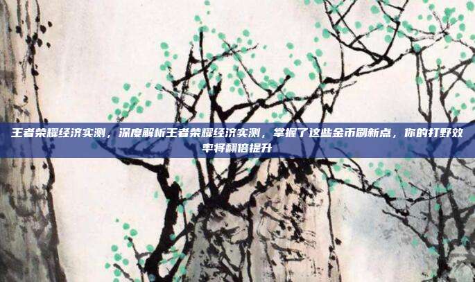 王者荣耀经济实测,深度解析王者荣耀经济实测,掌握了这些金币刷新点,你的打野效率将翻倍提升