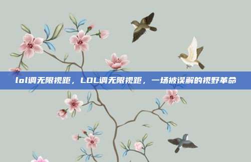lol调无限视距,LOL调无限视距,一场被误解的视野革命
