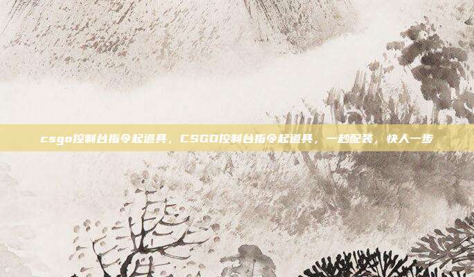csgo控制台指令起道具,CSGO控制台指令起道具,一秒配装,快人一步